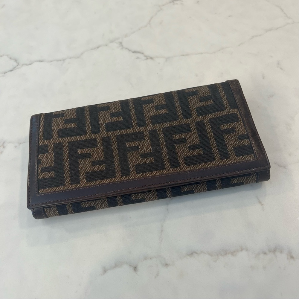 Fendi Dark Brown Leather Wallet